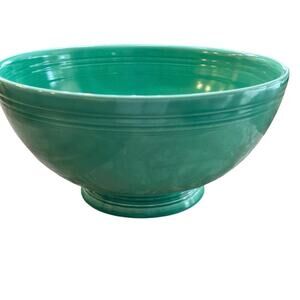 Vintage 1936-1946 FIESTA green rare  11" FOOTED SALAD PUNCH BOWL fiesta ware